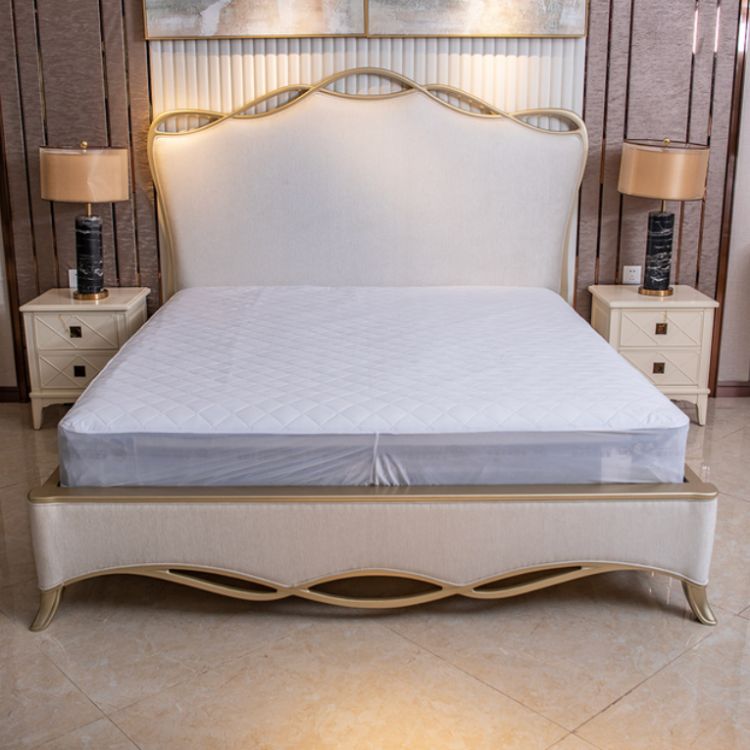 绗缝春亚纺防水床笠