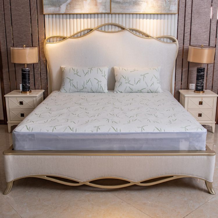 提花竹纤维空气层床笠